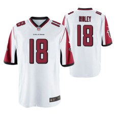 Men Atlanta Falcons #18 Calvin Ridley White Nike Game Jersey