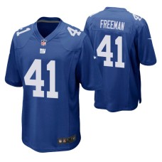 New York Giants Devonta Freeman Game #41 Royal Jersey