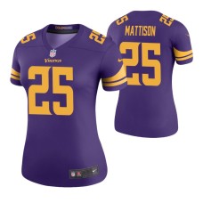 Alexander Mattison Minnesota Vikings Purple 2019 NFL Draft Color Rush Legend Jersey Women