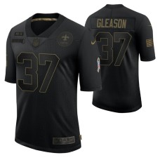 Steve Gleason No. 37 New Orleans Saints Black Salute To Service 2020 Retired Limited Jersey