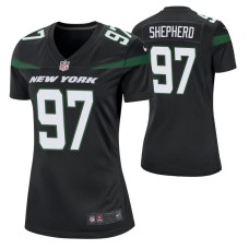 New York Jets #97 Nathan Shepherd Nike Black Women Player Game Jersey