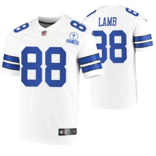 Men Dallas Cowboys CeeDee Lamb 60th Anniversary White Limited Jersey