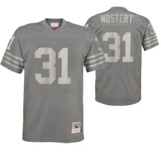 Men San Francisco 49ers Raheem Mostert Metal Replica Charcoal Jersey