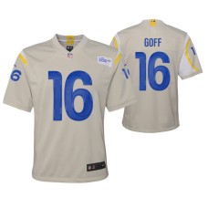 Youth Los Angeles Rams Jared Goff Game #16 Bone Jersey