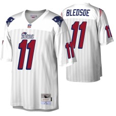 Men New England Patriots Drew Bledsoe Legacy Replica White Jersey