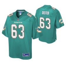 Miami Dolphins Michael Deiter Aqua Pro Line Player Jersey