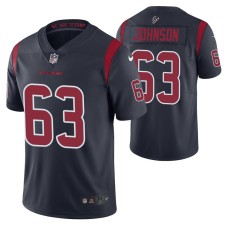 Houston Texans Roderick Johnson #63 Color Rush Limited Navy Jersey