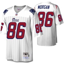 Men New England Patriots Stanley Morgan Legacy Replica White Jersey