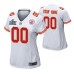 Custom Kansas City Chiefs Super Bowl LIV Women White Game Jersey