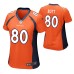 Women Denver Broncos #80 Jake Butt Orange Nike Game Jersey