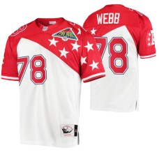 1994 Pro Bowl Miami Dolphins #78 Richmond Webb White Red AFC Authentic Jersey