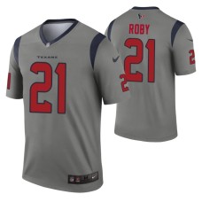 Men Bradley Roby Houston Texans Jersey Gray Inverted Legend Edition