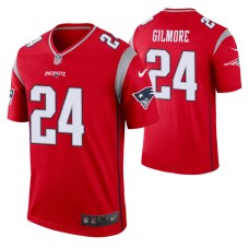 Men Stephon Gilmore New England Patriots Jersey Red Inverted Legend Edition