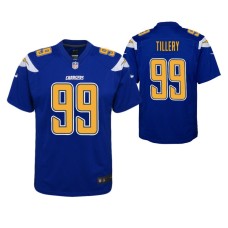 Youth Chargers Jerry Tillery Royal Color Rush Game Jersey