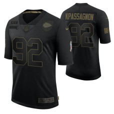 Kansas City Chiefs Tanoh Kpassagnon #92 Black Limited 2020 Salute To Service Jersey