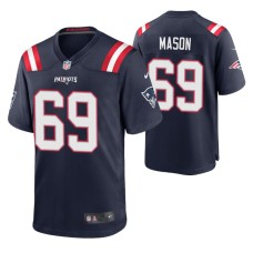 Men New England Patriots Shaq Mason #69 Game Navy Jersey