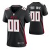 Custom Atlanta Falcons Black Game Jersey Women