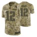 New England Patriots #12 Tom Brady Camo Limited 2018 Salute to Service Jersey Men