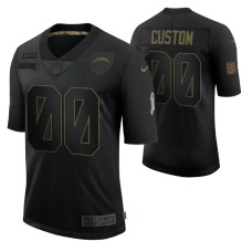 Los Angeles Chargers Custom #00 Black 2020 Salute To Service Limited Jersey