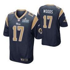 Men Los Angeles Rams Robert Woods Super Bowl LIII Nike Game Jersey Navy