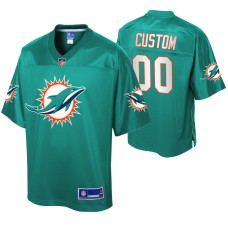 Men Miami Dolphins Custom Team Icon Aqua Jersey