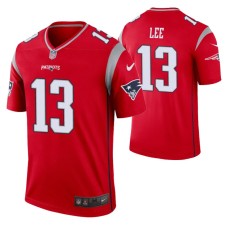 Men #13 Marqise Lee New England Patriots Red Inverted Legend Jersey