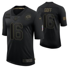 Los Angeles Rams Jared Goff #16 Black Limited 2020 Salute To Service Jersey