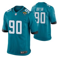 Men Jacksonville Jaguars #90 Taven Bryan Teal Nike Game Jersey