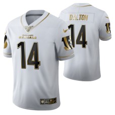 Cincinnati Bengals Andy Dalton 100th Season Jersey White Vapor Limited Golden Edition