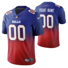 Buffalo Bills Custom Men Royal Color Crash Gradient Jersey