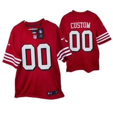 San Francisco 49ers #00 Custom Game Scarlet Throwback Jersey