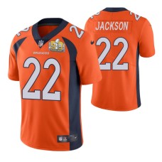 Men Denver Broncos Kareem Jackson Super Bowl 50 Patch Orange Vapor Limited Jersey