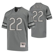 Youth Matt Forte Chicago Bears Retired Player Charcoal 1985 Metal Replica Jersey