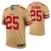 Men Richard Sherman San Francisco 49ers Jersey Gold Inverted Legend