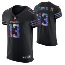 Cleveland Browns Odell Beckham Jr Jersey Golden Edition Holographic Vapor Elite Black