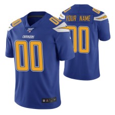 Los Angeles Chargers Custom Jersey 100th Season Royal Color Rush Edition