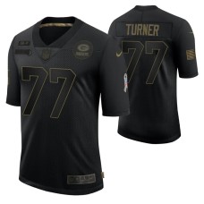 Green Bay Packers #77 Billy Turner Black 2020 Salute To Service Limited Jersey