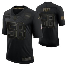 Baltimore Ravens #58 L.J. Fort Black 2020 Salute To Service Limited Jersey