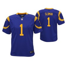 Youth Los Angeles Rams Sam Sloman Game #1 Royal Jersey