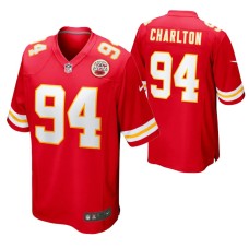 Men Kansas City Chiefs Taco Charlton #94 Game Red Jersey