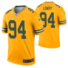 Men Dean Lowry Green Bay Packers Jersey Gold Inverted Legend Edition