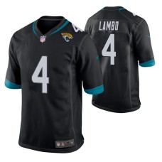 Men Jacksonville Jaguars #4 Josh Lambo Black Nike Game Jersey