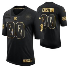 San Francisco 49ers Golden Limited Black #00 Custom Jersey