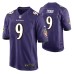 Men Baltimore Ravens #9 Justin Tucker Purple Nike Game Jersey