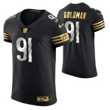 Men Chicago Bears Eddie Goldman Golden Edition Black Vapor Elite Jersey