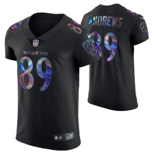 Baltimore Ravens Mark Andrews Jersey Golden Edition Holographic Vapor Elite Black