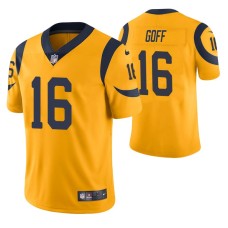 Men Los Angeles Rams #16 Jared Goff Gold Nike color rush Limited Jersey