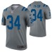 Men Rock Ya-Sin Indianapolis Colts Jersey Gray Inverted Legend Edition