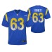 Youth Los Angeles Rams Austin Corbett Game #63 Royal Jersey