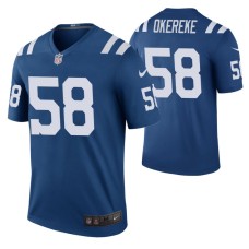 Bobby Okereke Indianapolis Colts Royal 2019 NFL Draft Color Rush Legend Jersey